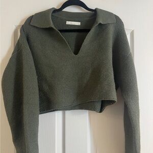 OAK +FORT CROPPED SWEATER
